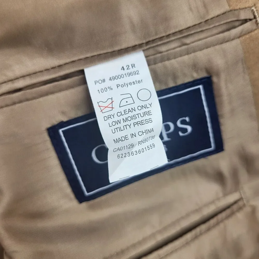CHAPS Men's Blazer Sport Coat Jacket Camel Tan Size 42 R